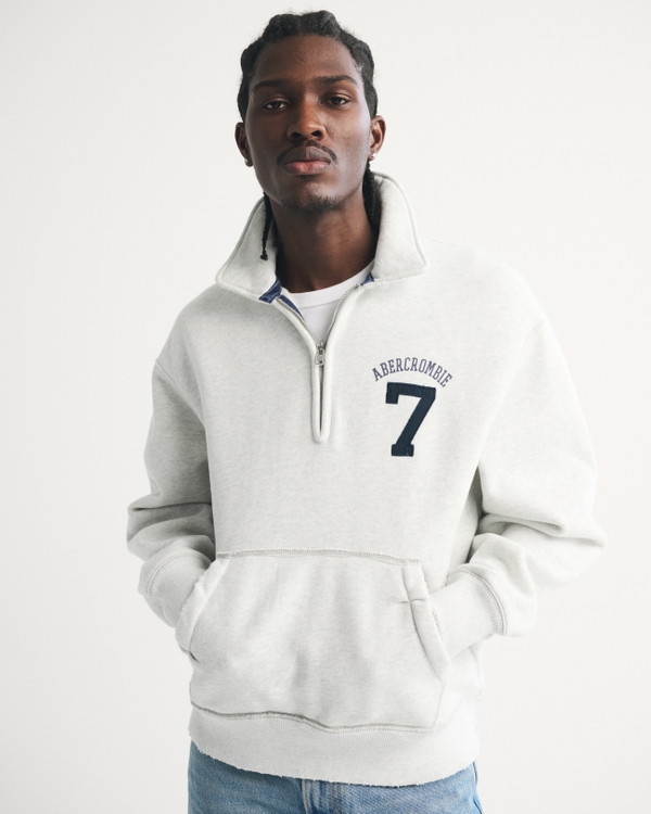 Men's Logo Half-Zip Sweatshirt | Men's Tops | Abercrombie.com