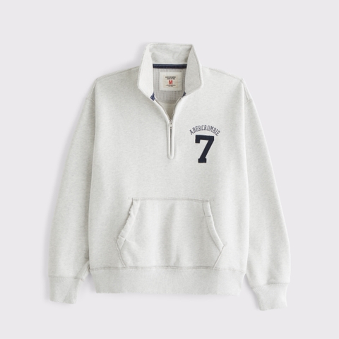 Мужские худи Abercrombie & Fitch Logo Half-Zip Sweatshirt