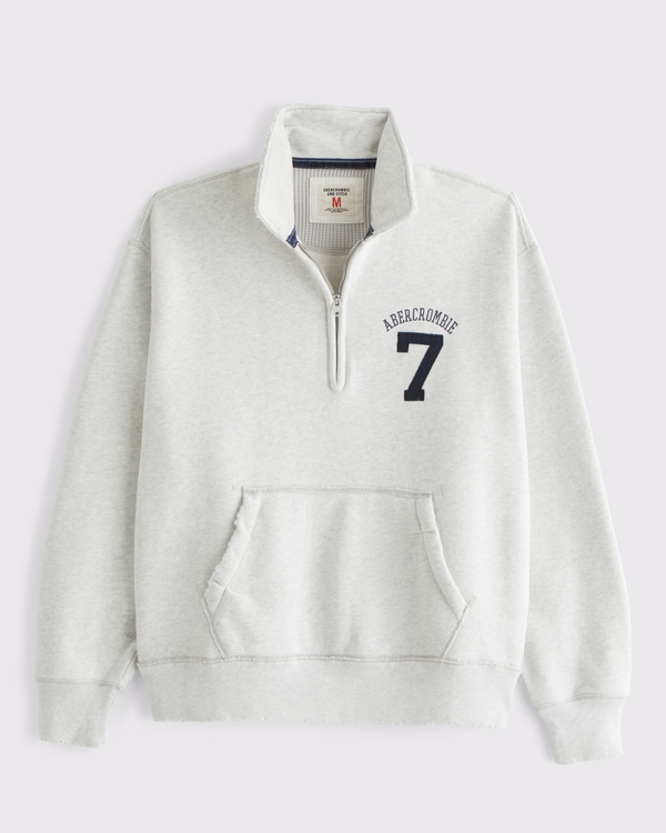Men's Logo Half-Zip Sweatshirt | Men's Clearance | Abercrombie.com
