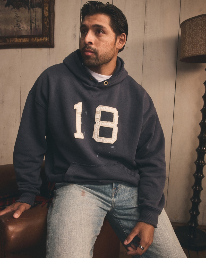 Micro-Logo Popover Hoodie