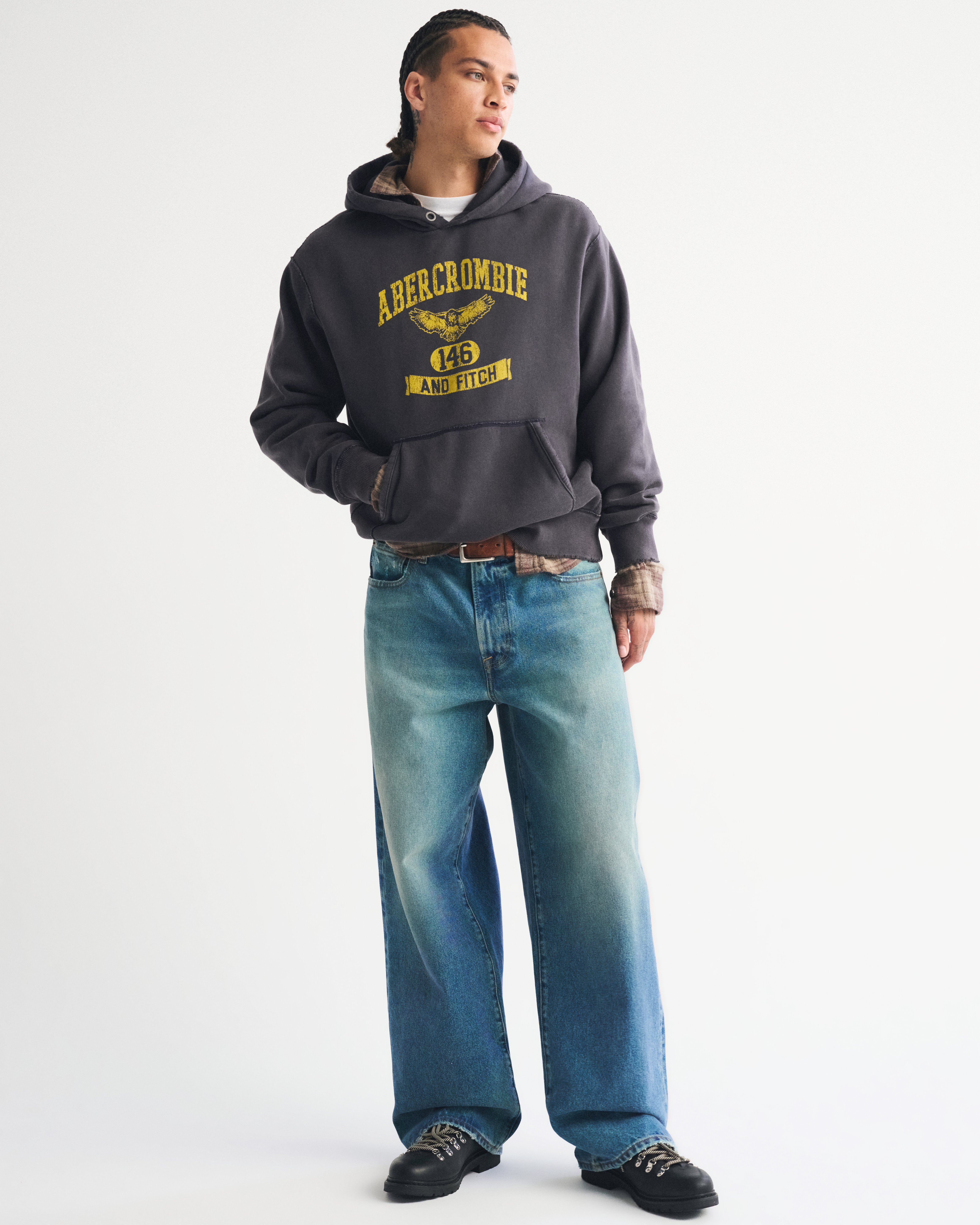 Мужские худи Abercrombie & Fitch Logo Popover — фото 3