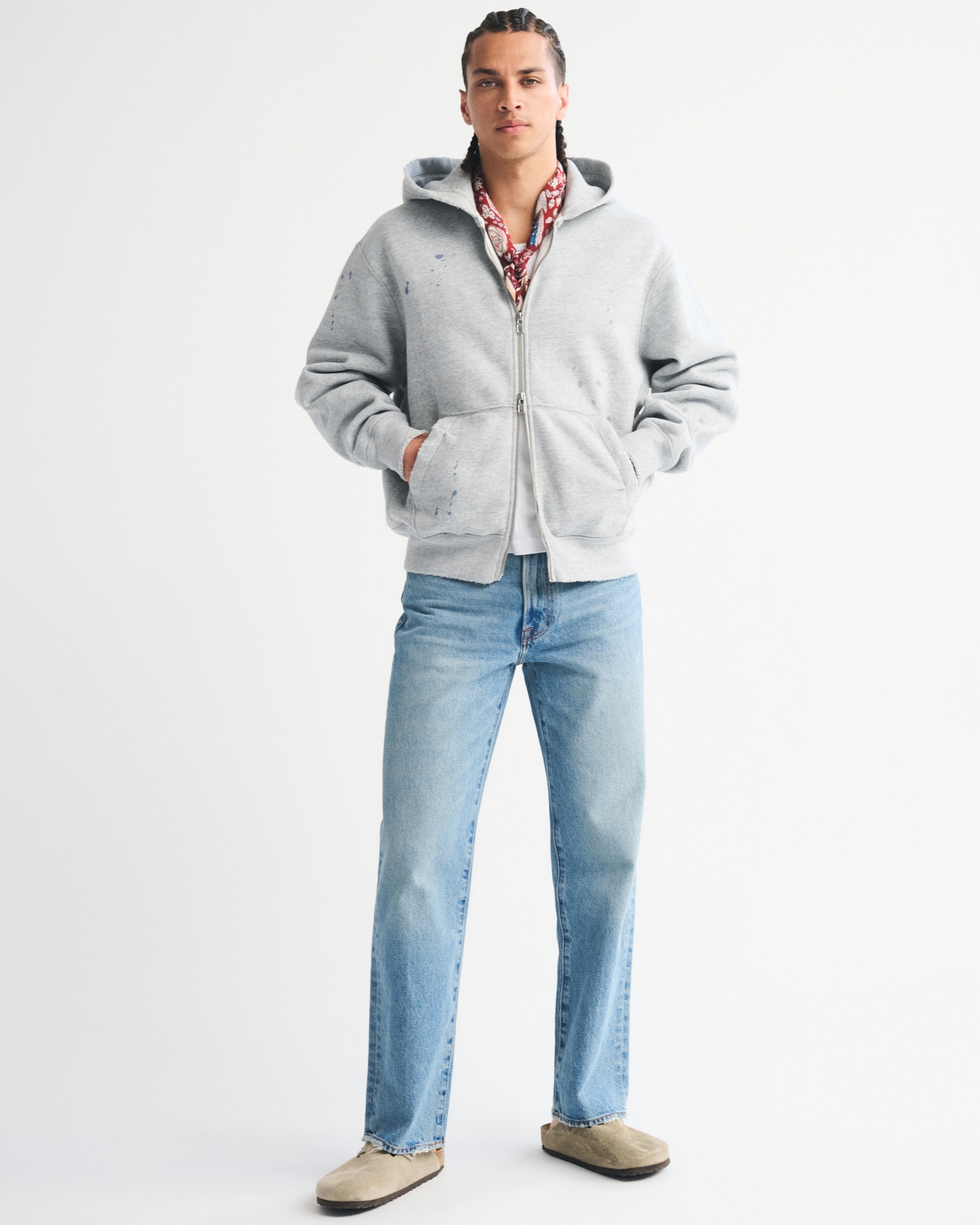 Paint Splatter Full-Zip Hoodie