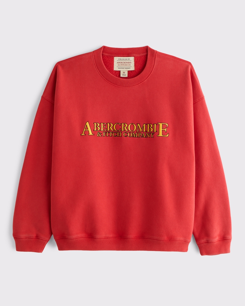 Men's Logo Crew Sweatshirt | Men's Tops | Abercrombie.com