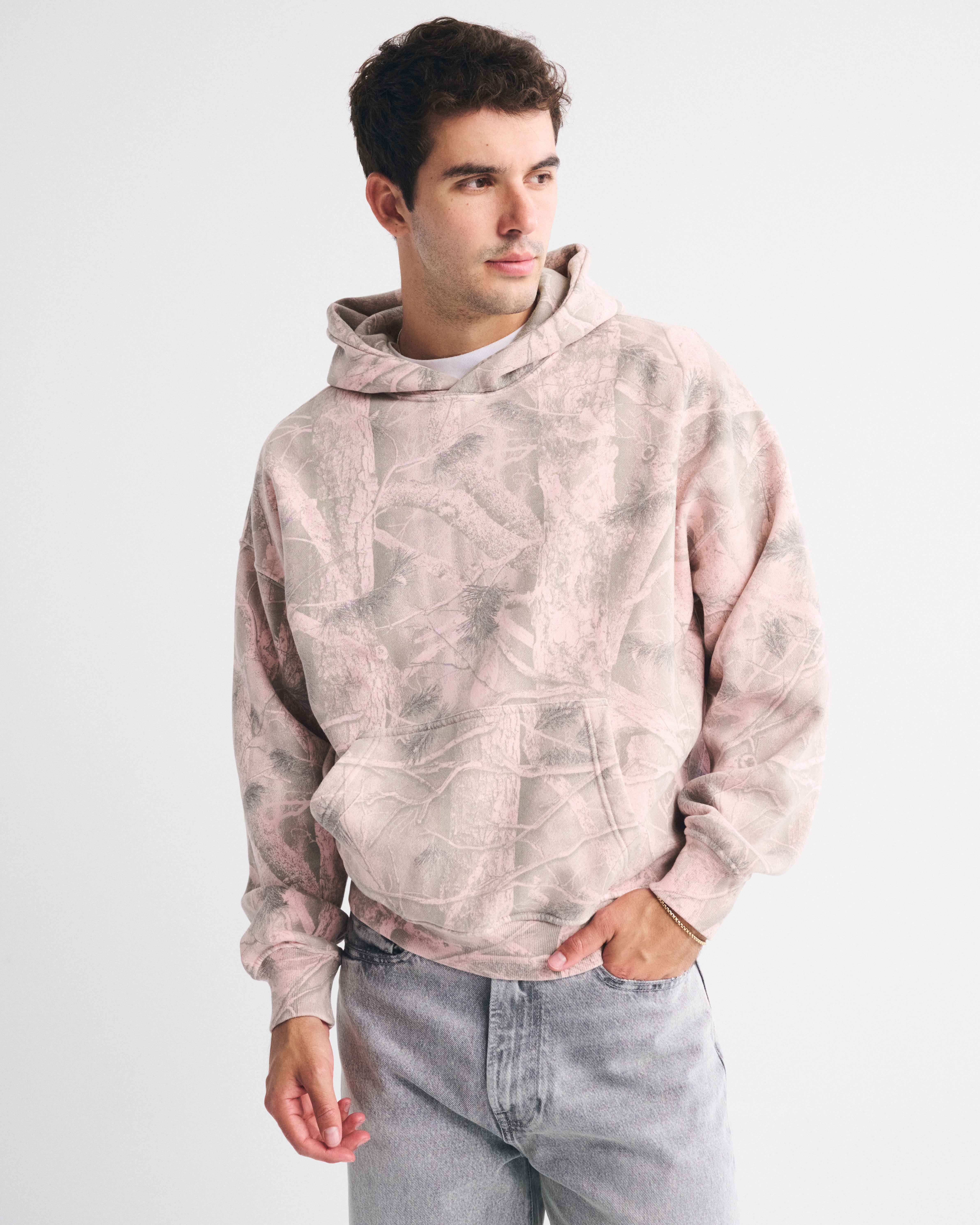 Abercrombie & Fitch Essential Popover Hoodie In Blue