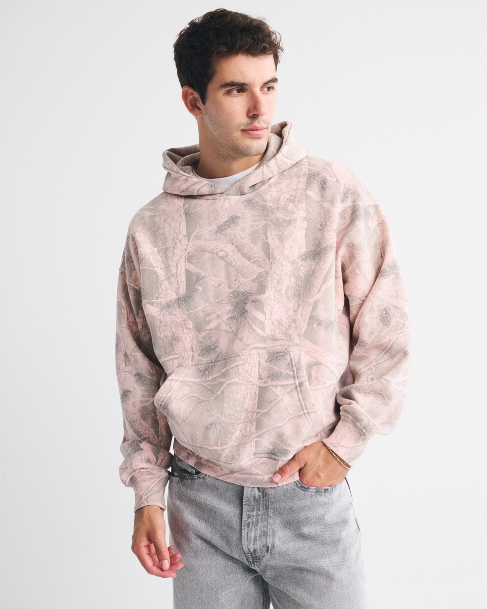 Essential Popover Camo Hoodie