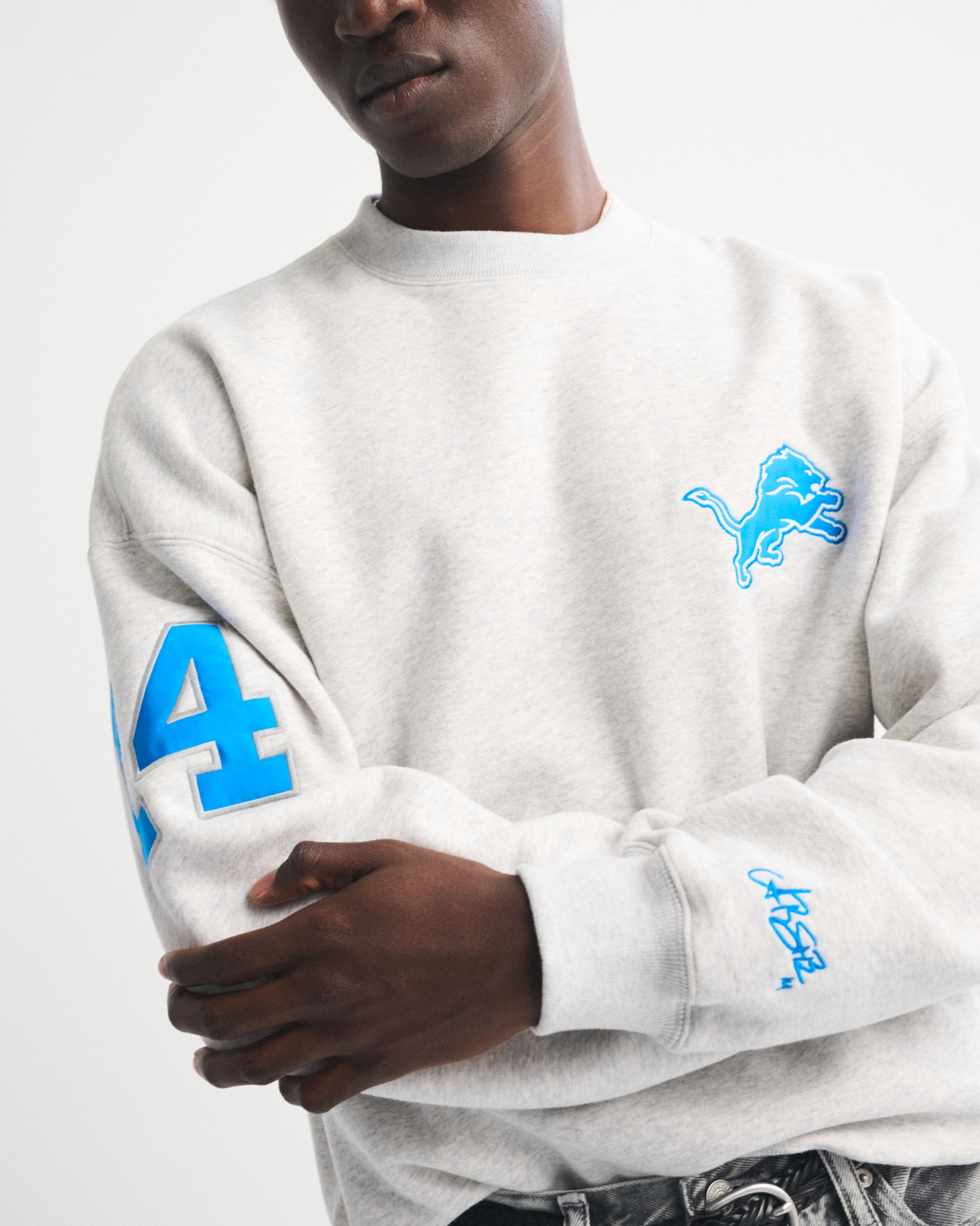 Abercrombie & Fitch Amon-Ra St. Brown Graphic Crew Sweatshirt