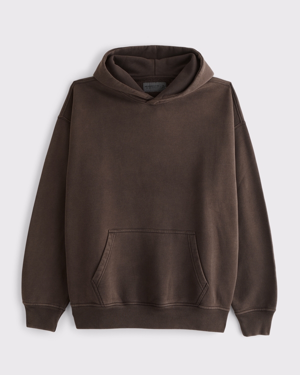Essential Popover Hoodie, Brown Wash view 1