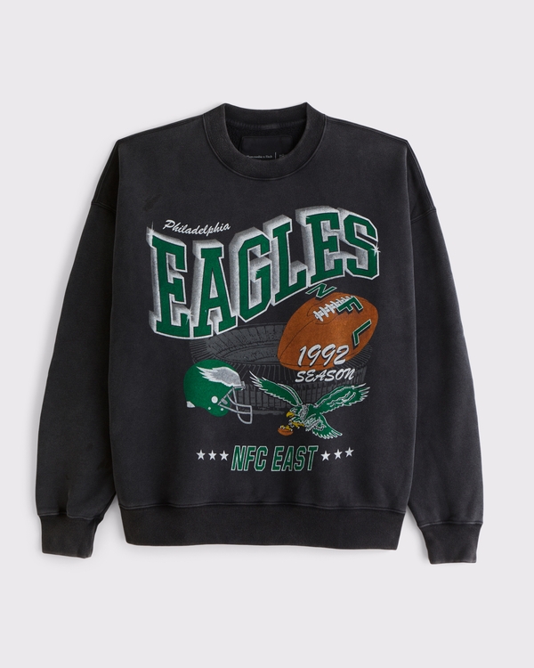 Philadelphia Eagles Graphic Crew Sweatshirt, Black view 1