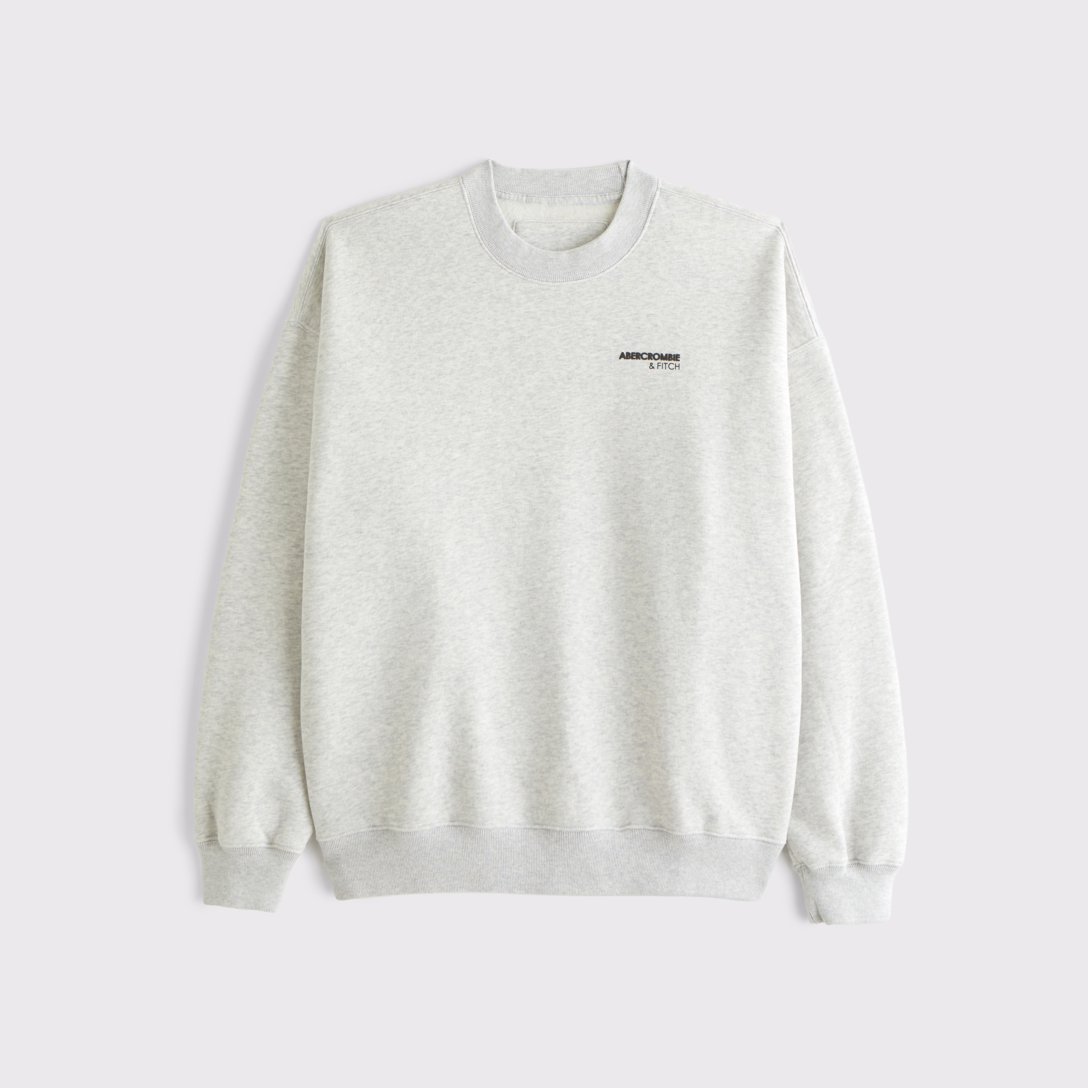 Abercrombie & Fitch Micro-logo Crew Sweatshirt In White