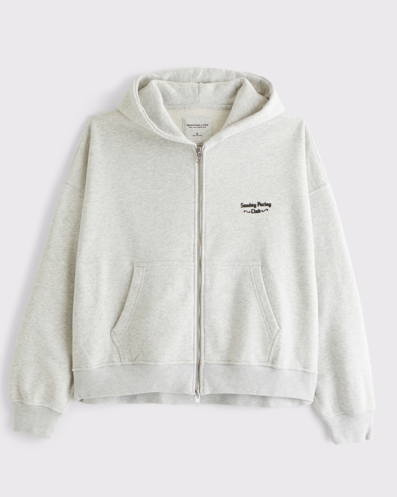 Gambling Cropped Full-Zip Hoodie