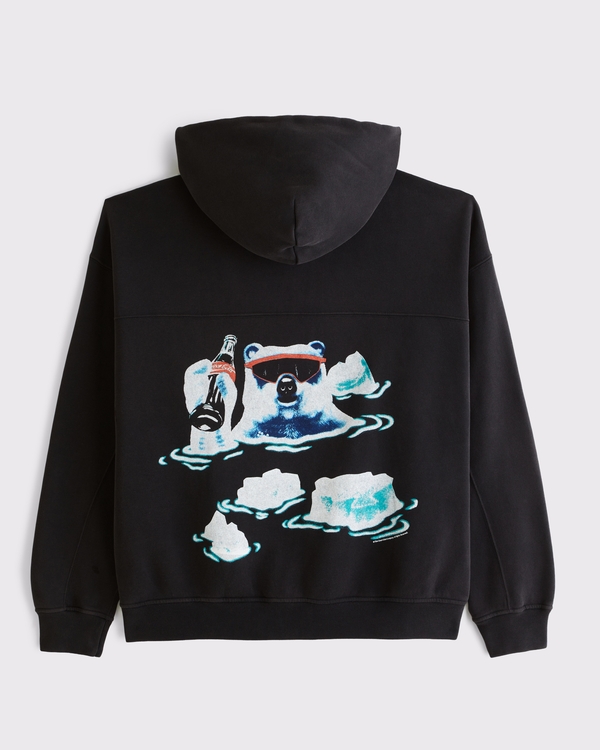 Coke Bear Full-Zip Hoodie, Black view 1