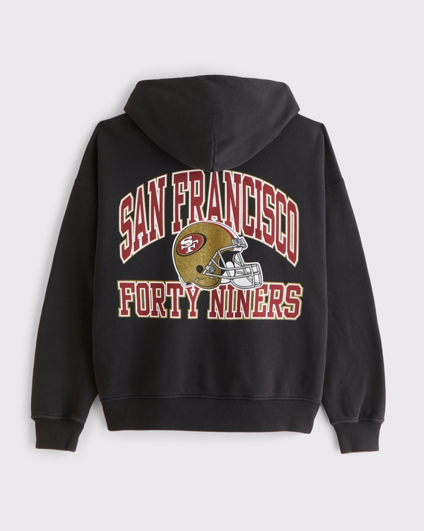 San Francisco 49ers Full-Zip Hoodie, Black-49ers view 1