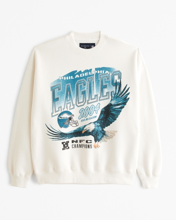Philadelphia Eagles Graphic Crew Sweatshirt, Cream