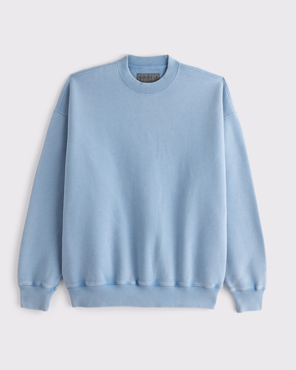 Essential Crew Sweatshirt, Light Blue Wash view 1