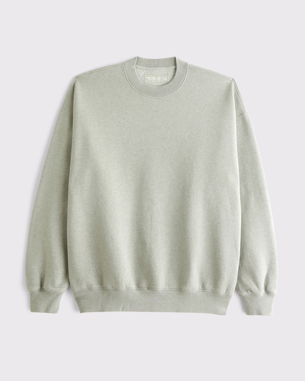 Essential Crew Sweatshirt, Frosty Olive view 1