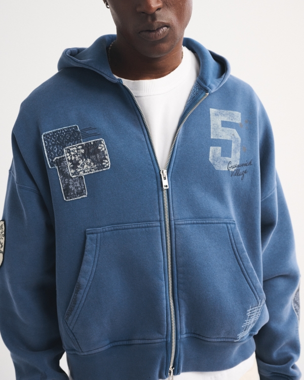 Essential Cropped Full-Zip Hoodie