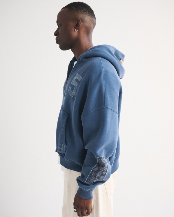 Essential Cropped Full-Zip Hoodie