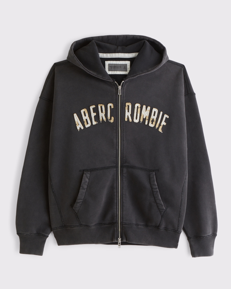 Men's Logo Full-Zip Hoodie | Men's Tops | Abercrombie.com