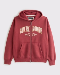 Men's Logo Full-Zip Hoodie | Men's A&F Logo Shop | Abercrombie.com