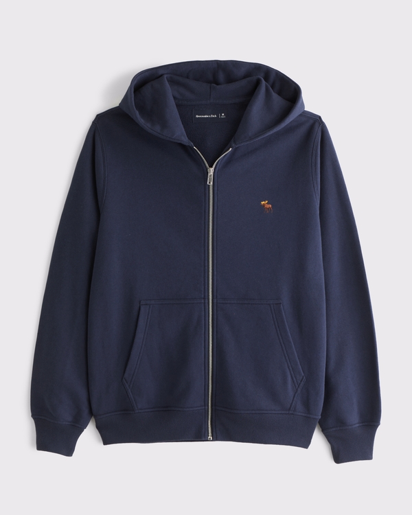 Signature Icon Terry Full-Zip Hoodie, Med Blue Dd view 1