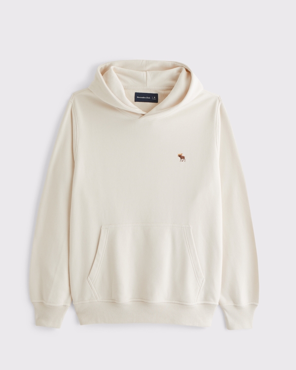 Signature Icon Terry Popover Hoodie, Warm Beige view 1