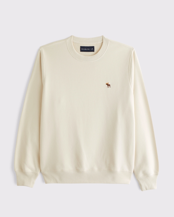 Signature Icon Terry Crew Sweatshirt, Warm Beige view 1