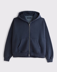 Essential Cropped Full-Zip Hoodie