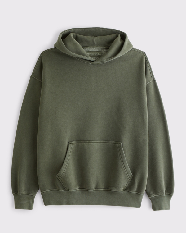 Essential Popover Hoodie, Olive view 1