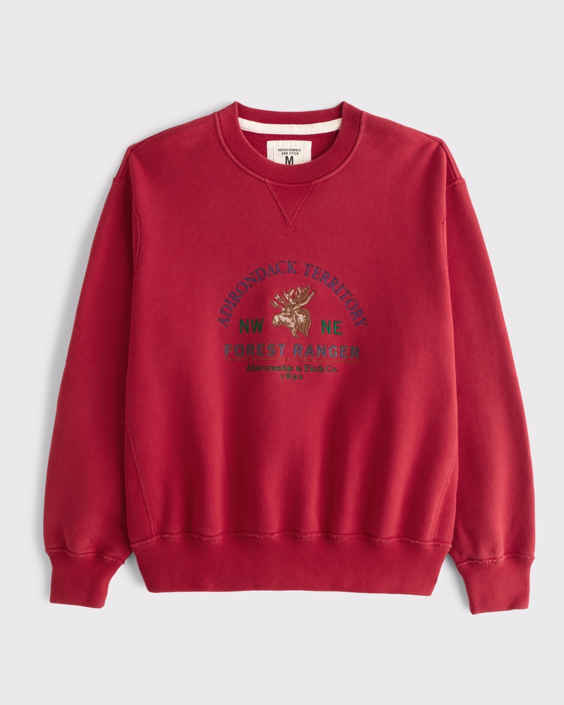 Men's Graphic Logo Crew Sweatshirt | Men's Tops | Abercrombie.com