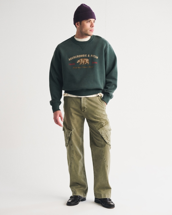 Graphic Logo Crew Sweatshirt, Dark Spruce view 2
