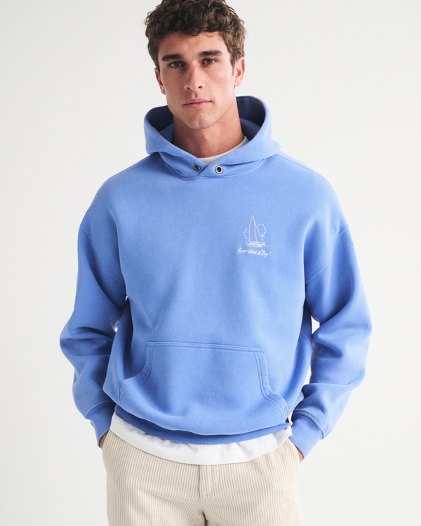 Sperry Graphic Popover Hoodie, Marine Blue view 1