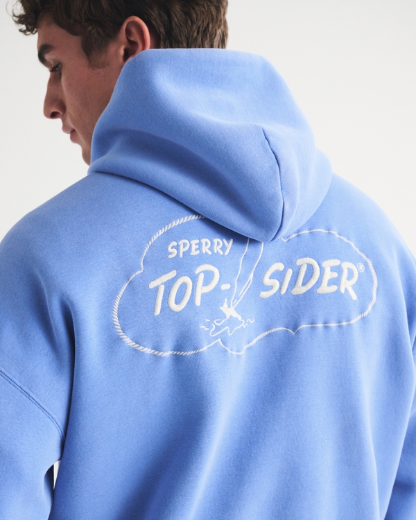 Sperry Graphic Popover Hoodie, Marine Blue view 2