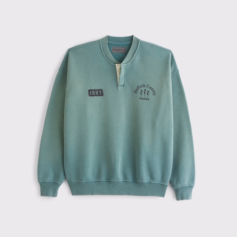 Мужские худи Abercrombie & Fitch Henley Graphic Sweatshirt