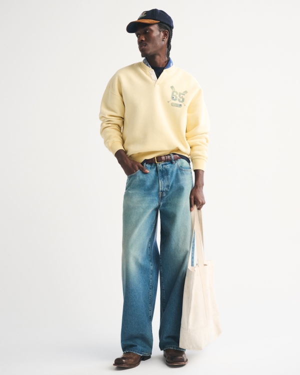 Henley Graphic Sweatshirt