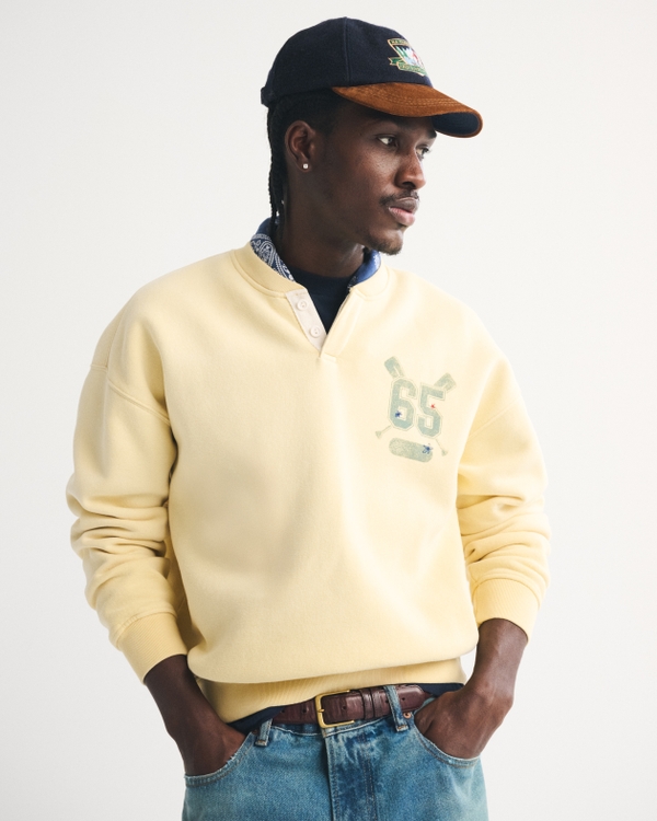 Henley Graphic Sweatshirt