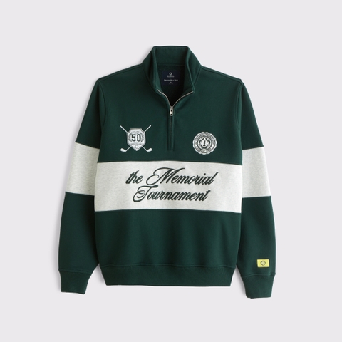 Мужские худи Abercrombie & Fitch Memorial Tournament Graphic Half-Zip Sweatshirt