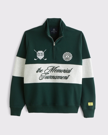 Memorial Tournament Graphic Half-Zip Sweatshirt from Abercrombie & Fitch - $100