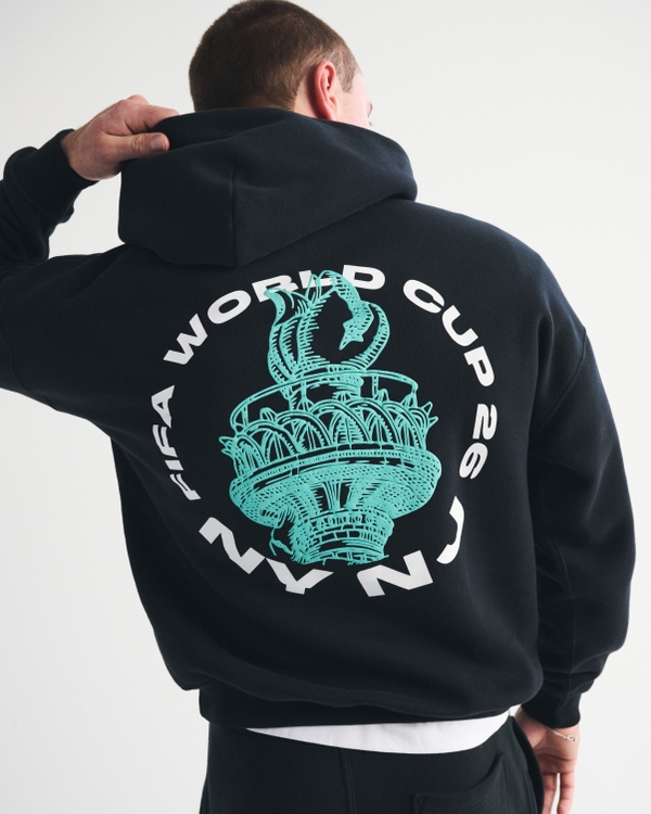 FIFA World Cup Graphic Full-Zip Hoodie, Black view 1