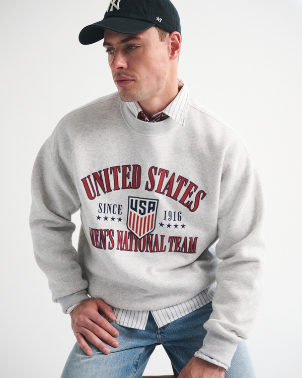 World Cup Crew Sweatshirt, Light Heather Gray view 1