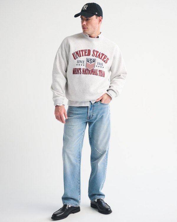 World Cup Crew Sweatshirt, Light Heather Gray view 2