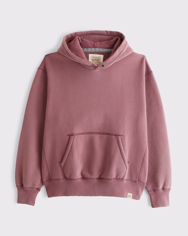 Heritage Heavyweight Popover Hoodie, Dark Pink view 1