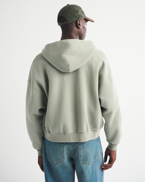 Essential Cropped Full-Zip Hoodie