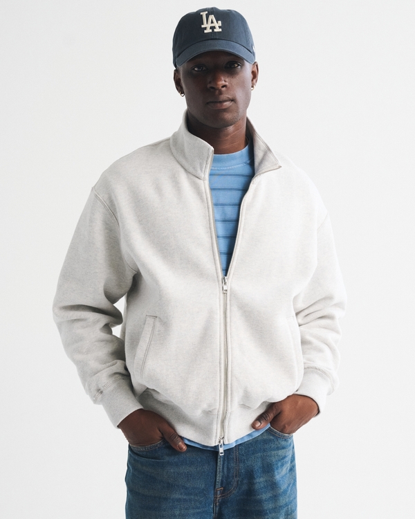 Heritage Heavyweight Full-Zip Sweatshirt, Heather Gray view 1