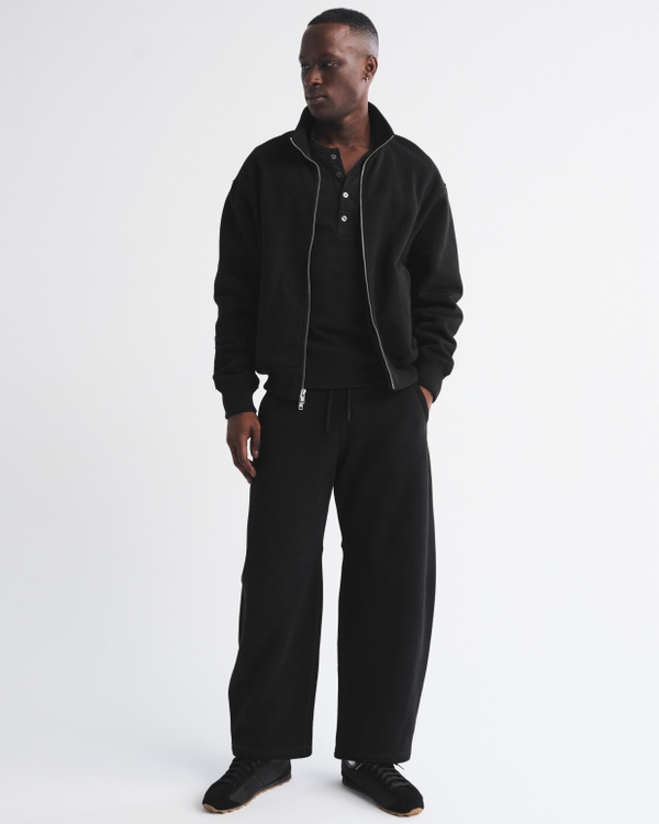 Heritage Heavyweight Full-Zip Mock, Black view 2