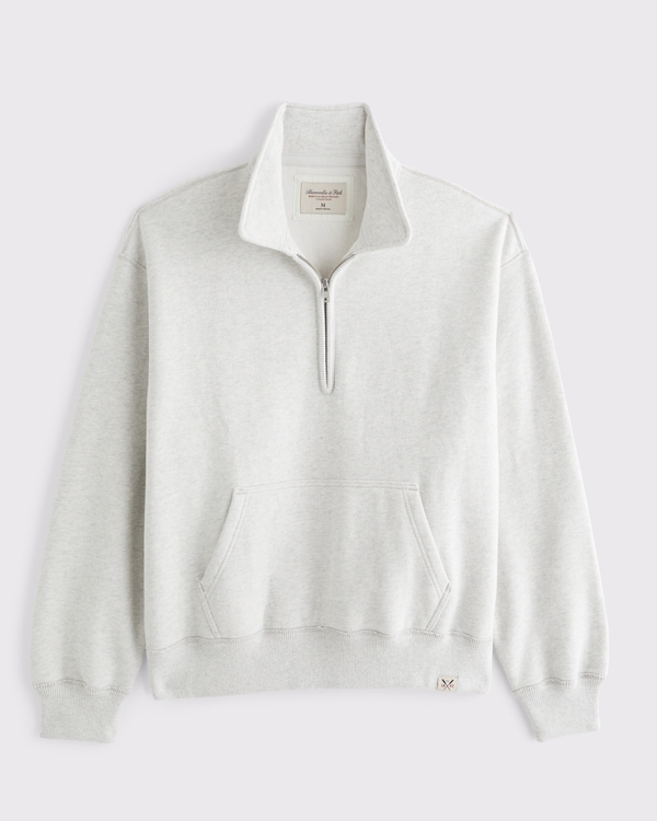 Heritage Heavyweight Half-Zip Sweatshirt, Heather Gray view 1