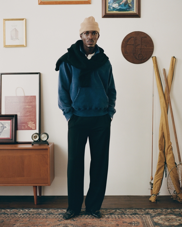 Heritage Heavyweight Half-Zip Sweatshirt, Navy Wash view 2