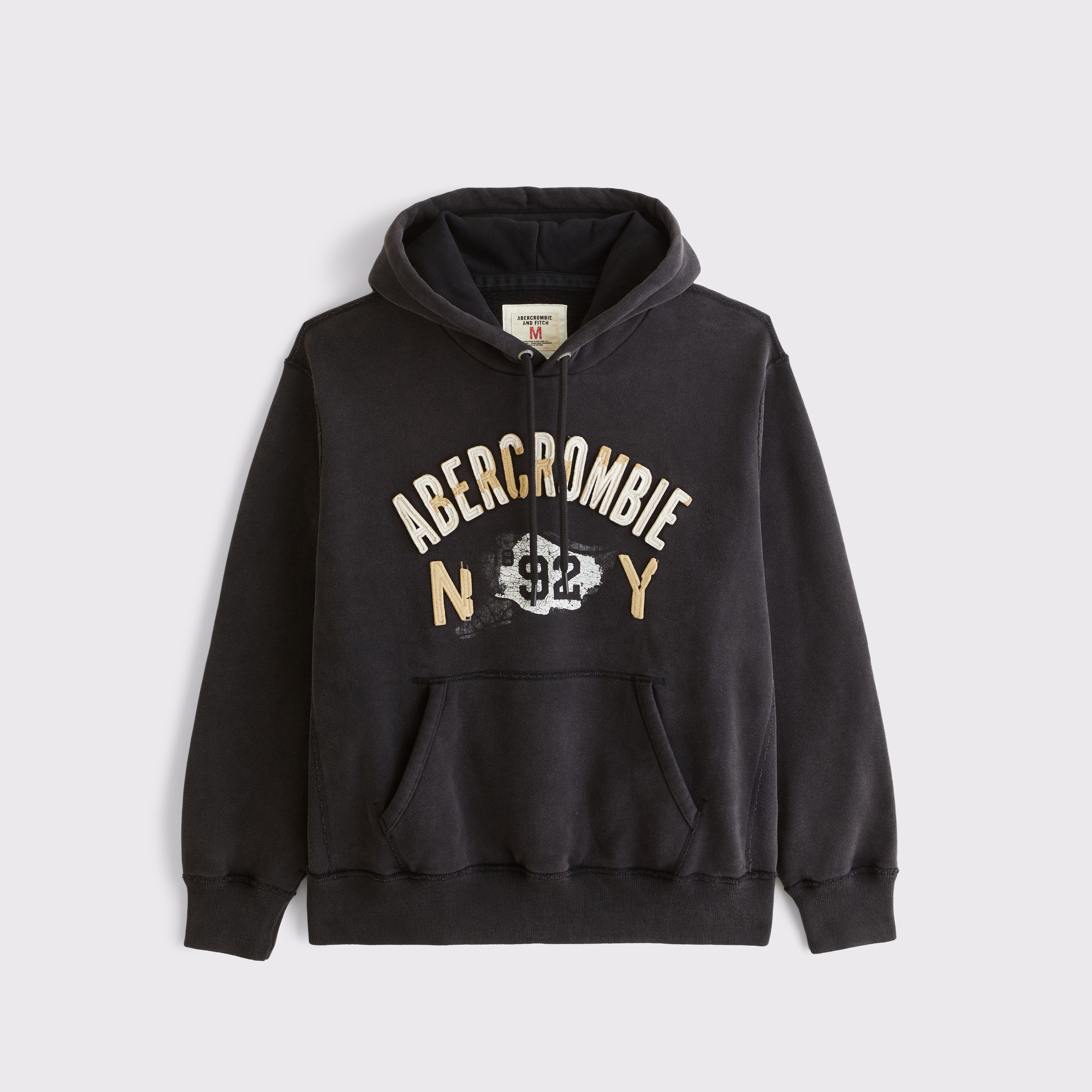 Мужской свитшот Abercrombie & Fitch Finger Lakes Crew, цвет: Чёрный — фото 1