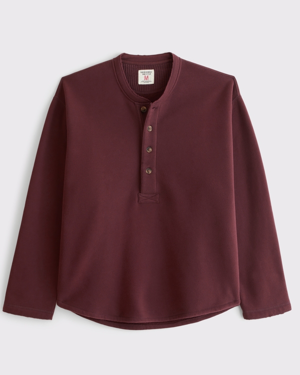 Henley Sweatshirt, Chocolate view 1