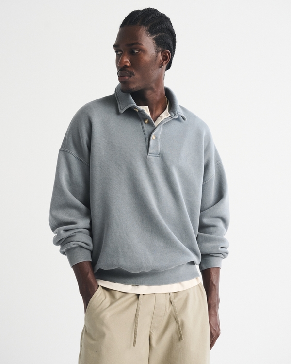 Essential Polo Sweatshirt, Storm view 1
