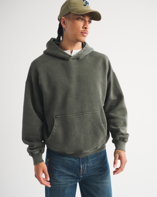 Essential Popover 2.0 Hoodie, Olive Wash view 1